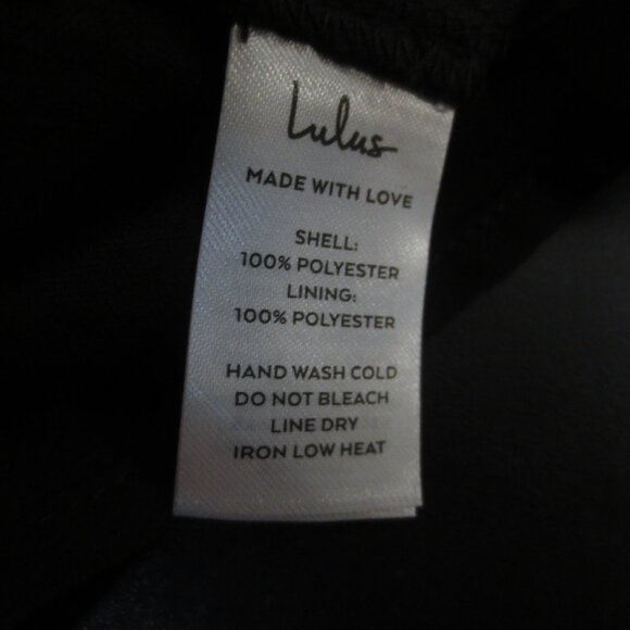 LULUS WOMEN'S STRAPLESS PLEATED BLACK DRESS - BLACK -  X-LARGE - Picture 8 of 8